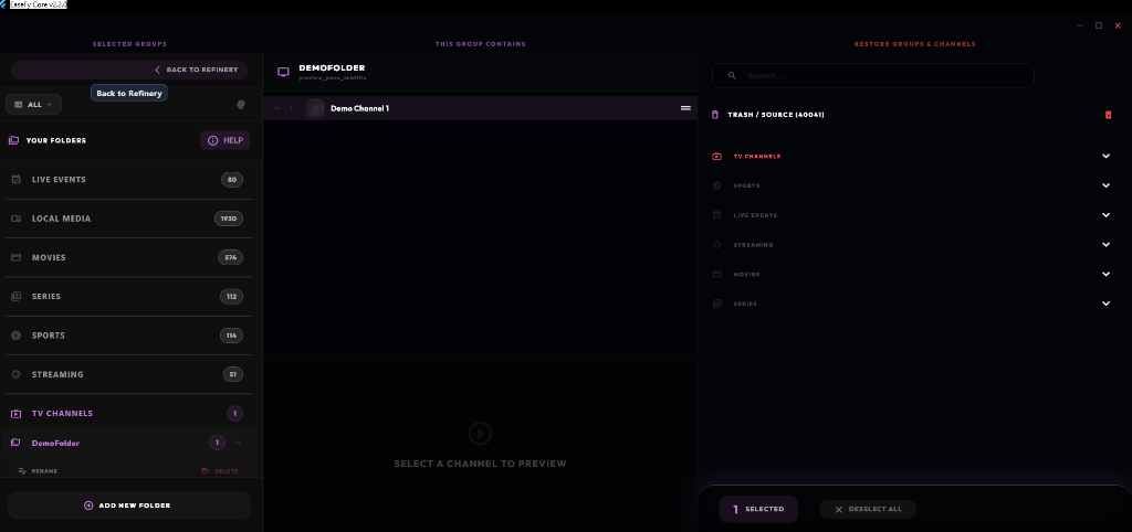 Advanced Channel Editor